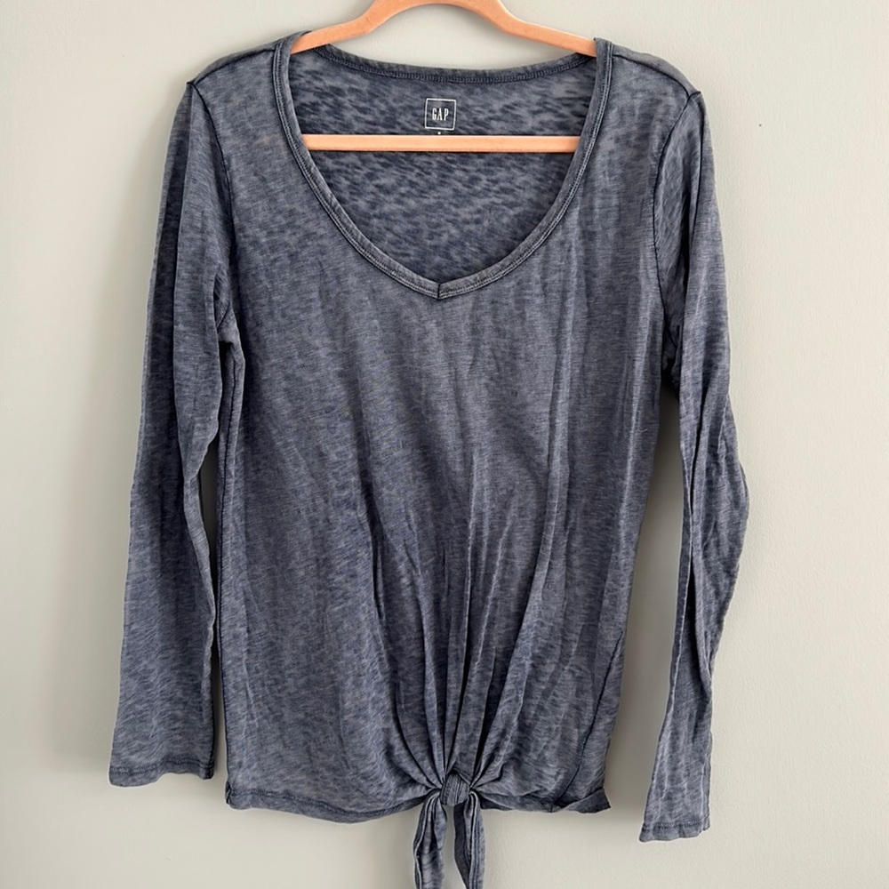 Gap long sleeve tee - denim blue size M